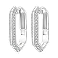 925 Sterling Silver Simple Gold U - shaped Earrings Jewelry Versatile Hoop For Women Fine Birthday Party - Visuel 7 | SAMAG