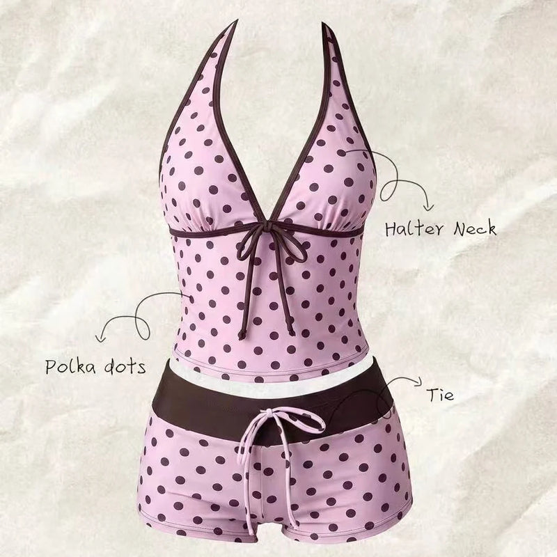 Sexy Women's Swimsuit Polka Dot Tankinis Bikinis Sets | SAMAG