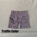DF L0G0 Women Impact High Waist Seamless Hip Lifting Shorts Elastic Breathable Fitness Yoga Running Workout Shorts