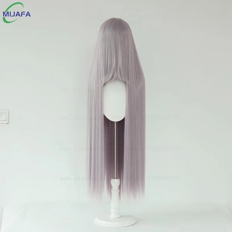 Very High Quality 600g 68 Colors 40 Inch 100cm Long Straight Cosplay Wig With Bangs Heat Resistant Hair Anime Wigs + Wig Cap