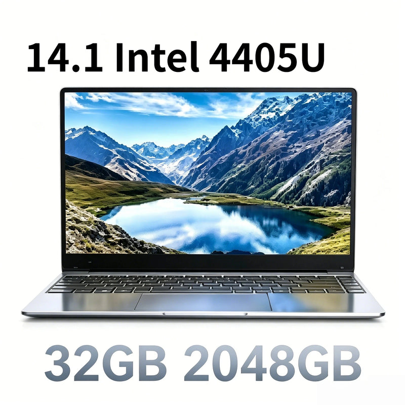 Intel Pentium 4405U 14.1 Inch Laptop 2C4T 2.1GHz 16GB DDR4 2TB SSD 1920x1080 Gaming Office Study Pro Unit