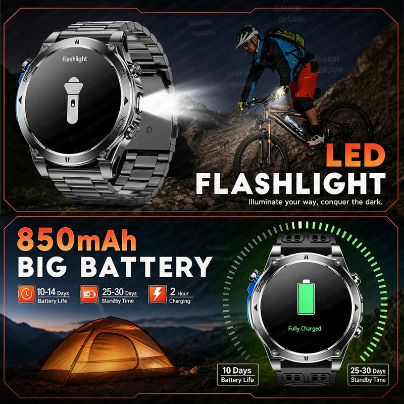 2026New T-RX4 Ultra GPS Smart Watch For Men 6-star GPS Positioning 10ATM Waterproof 850mAh Battery Compass 170+Sports Smartwatch