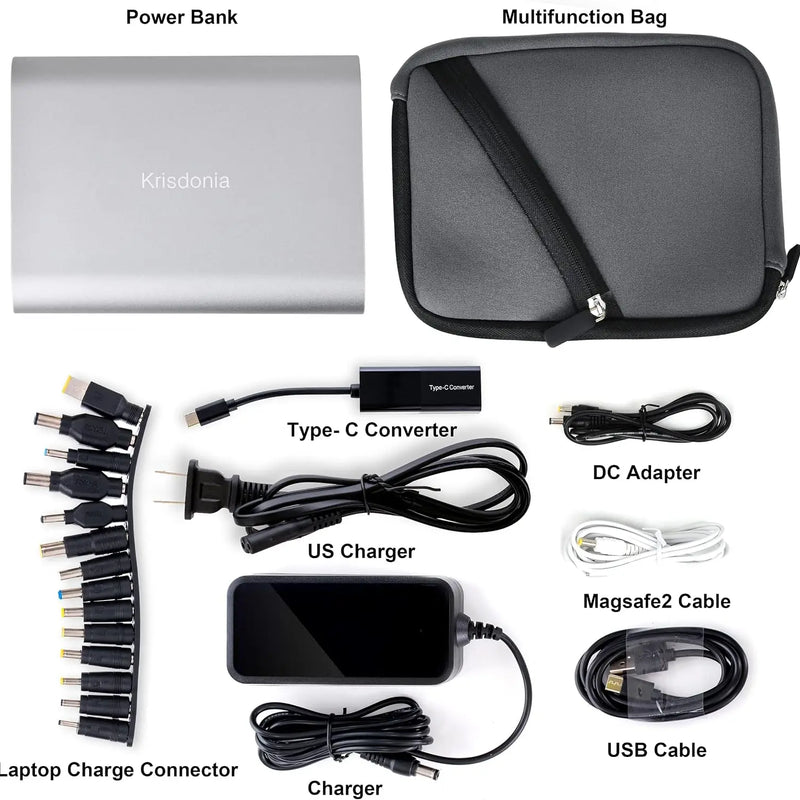 Portable Laptop Charger 185Wh/50000mAh External Battery Pack Power Bank for Laptop, Tablet, Projector, Smartphone and Others