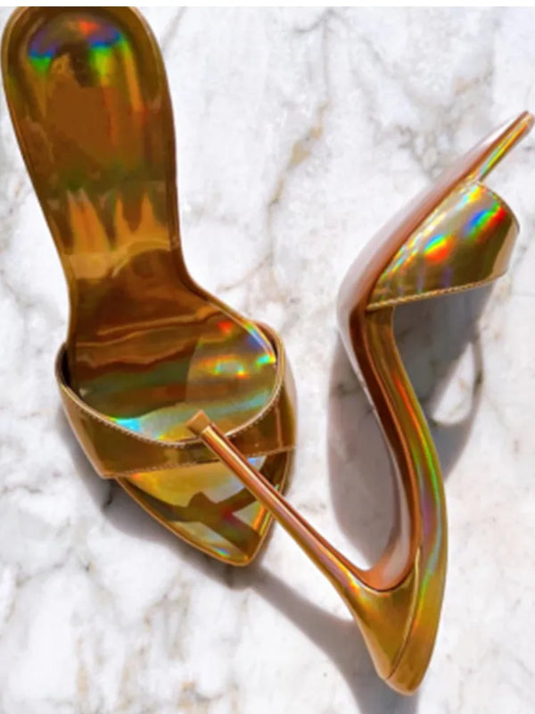 2026Summer New Pointed Thin High-heeled Women's Sandals, Sexy and Comfortable Party Fashionable High-heeled Slippers