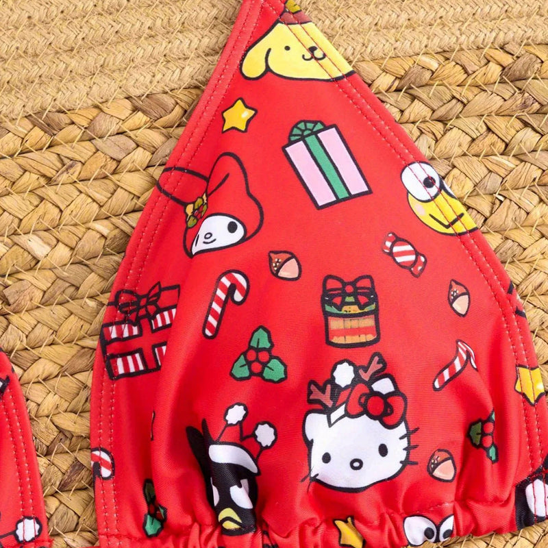 Sanrio Print Triangle Bikini Set Hello Kitty My Melody | SAMAG