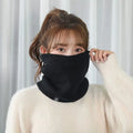 Winter Warm Knitted Neck Scarf for Women Men Plush Full Mask Outdoor Cashmere Solid Snood Scarves Thick Bufanda Muffler