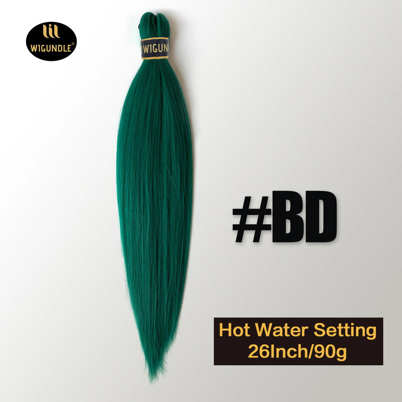 Kanekalon 26inch Hot Water Set Pre Stretched Jumbo Braiding Hair Box Twist Braids Synthetic Hair Extensions For Women Soft Yaki