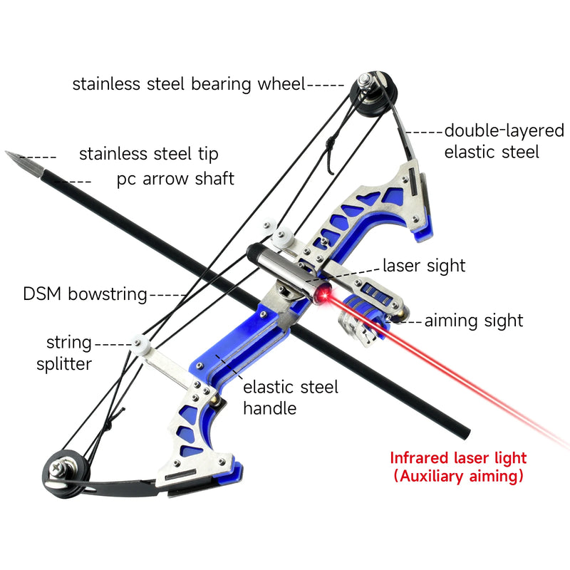 Laser Metal Pulley Bow Aiming Compound and Arrow | SAMAG