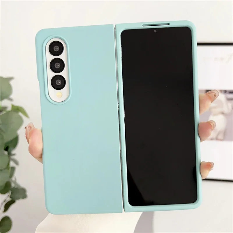 Original Silky-Touch Anti-Fingerprint Plain Phone Case for Samsung Galaxy Z Fold 8 Ultra 7 6 5 4 3 2 Skin Feel Shockproof Cover