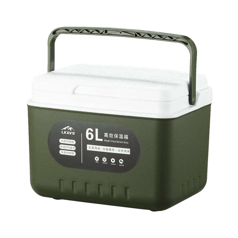 6/9L Camping Car Refrigerator Heat Preservation Mini Freezer Fridge Portable Barbecue Insulation Box for Outdoor Camping Fishing