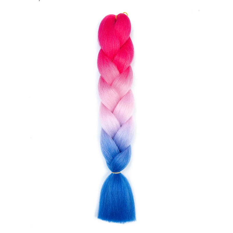 24 Inches DIY Jumbo Braiding Hair Synthetic Hair Extensions Afro Ombre Crochet Braid Hair Wholesale For Women