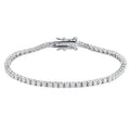 2mm 925 Sterling Silver Moissanite Bracelet 3mm D VVS1 Diamond with GRA for Women Sparkling Wedding Party Fine Jewelry