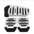 Aluminum Car Pedal Cover Set  Automatic Manual Transmission Gas Foot Covers in Red Silvery, Blue - Stylish Auto Interior