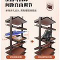 Built-in Height Adjustable Shoe Cabinet Closet Space Saving 360° Rotating Shoe Rack, Multi-layer Shoe Holder Storage Organizer