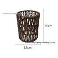 Garden Decor with Handcrafted Boho Woven Paper Rope Rattan Lampshade