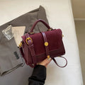 Suede Fabric Handbag with Adjustable Strap Golden-Tone Hardware and Flap Closure - Trendy Commuting Hobo Crossbody Bag for Women