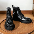 Goodyear welted Heavy Industry Horse Leather Retro  Boots High Top leather sole couple designer women Boots
