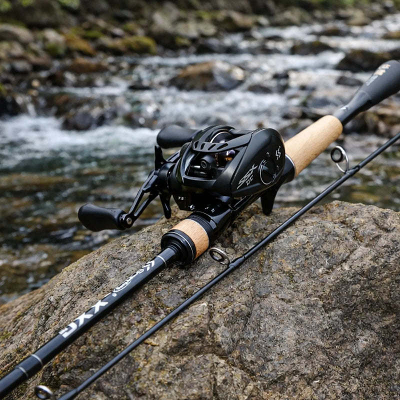 Sougayilang DC Baitcasting Fishing Rod Reel Combo 1.8m MH Full Carbon Rod 7.2:1 Gear Ratio 10kg Max Drag Fishing Tackle