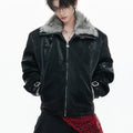 Nerazzurri Autumn Winter Thick Warm Faux Fur Patchwork Snakeskin Print Pu Leather Jacket Men Luxury Emo Menswear Clothing 2026