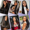 Wear And Go HD Lace Front Wigs 13x6 Straight Human Hair Wig Brazilian 42 Inch Transparent 5X5 Gluless Wigs With Natural Hairline