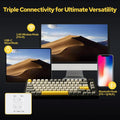 AJAZZ AK820/Pro Wireless Mechanical Keyboard Bluetooth 5.1 2.4G USB-C Wired Hot Swappable RGB Gaming Keyboard Gasket Mount with