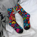 Cartoon-themed Harajuku Printed Men's Socks Breathable | SAMAG