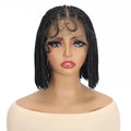 Synthetic Crochet Braids Wig for Black Women Short Wigs with Baby Hair 13*4 Lace Frontal Braiding Hair Black Glueless Wig