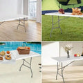 4FT/6FT Plastic Folding Table, Shooting Table, HDPE Portable Picnic Table Outdoor, For Camping, Party, Wedding, Picnic