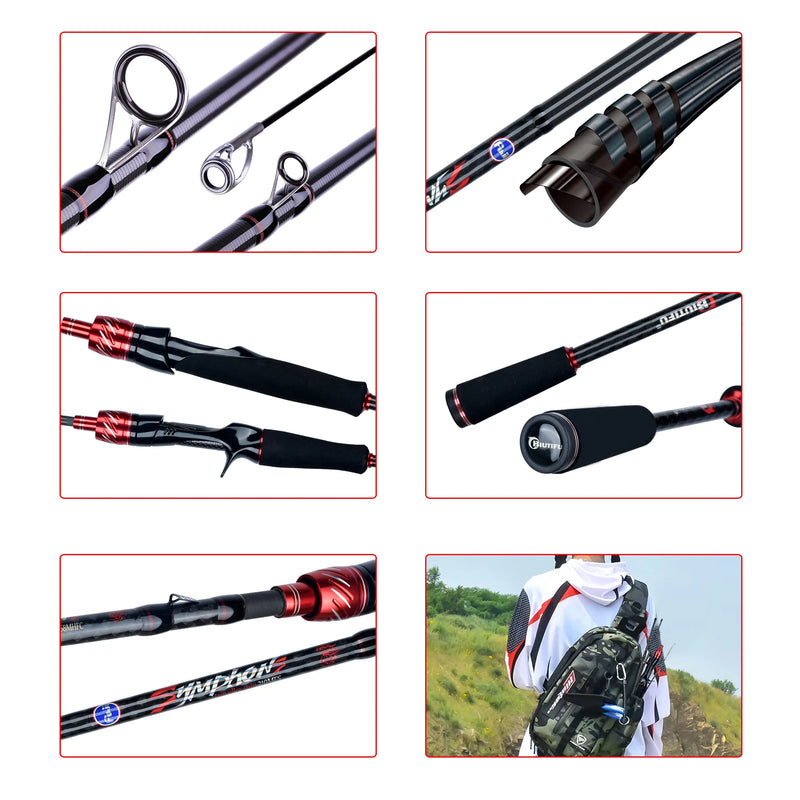 BIUTIFU Carbon Fishing Rod for Travelers - Fuji Lure | SAMAG