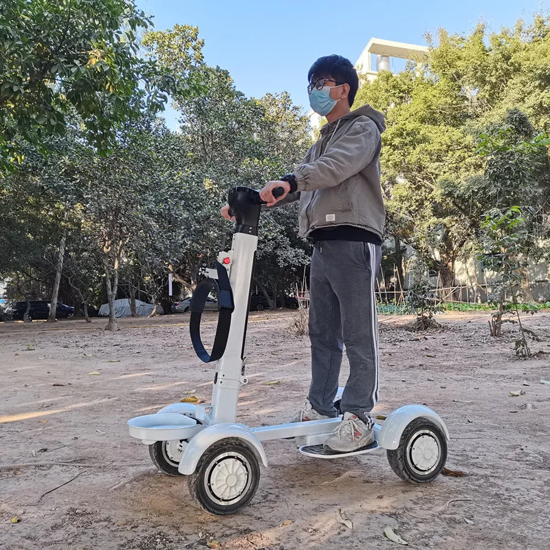Factory direct sales folding golf four-wheel scooter electric dual-drive high-power lawn outdoor transportation sightseeing car
