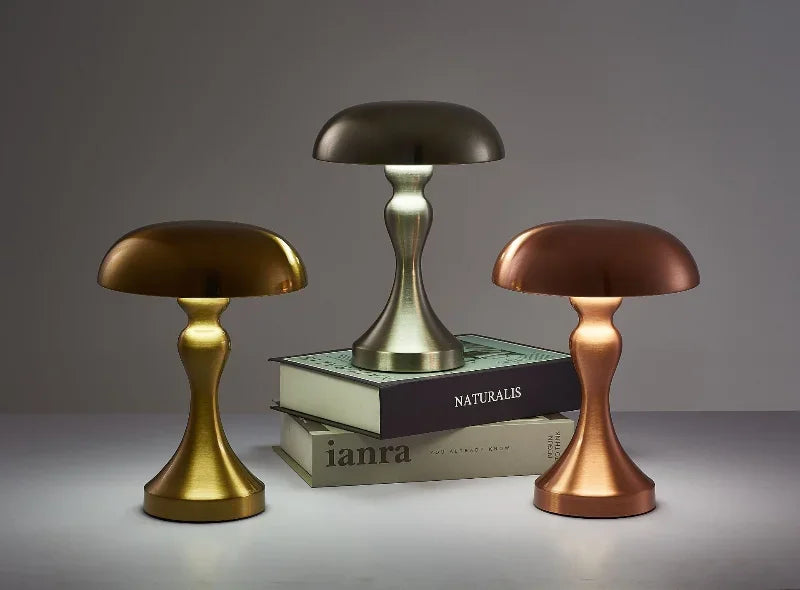 LED Table Lamps Touch Dimming USB Rechargeable for Bar Hotel Restaurant Bedside Decor Bedroom Nightlights Mushroom Lampara Gift