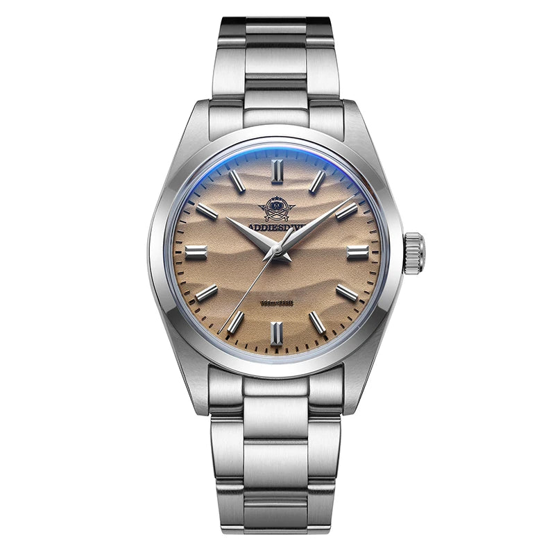 ADDIESDIVE 2026 Men's Quartz Watches Bubble Mirror Glass 100M Waterproof New 316L Stainless Steel Luxury Business Dress Watches