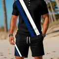 Men's Summer Polo Shirt Sets Casual Collared Sportswear | SAMAG