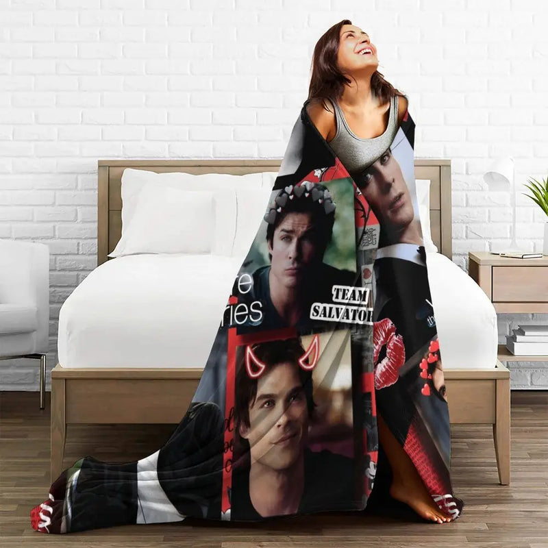 The Vampire Diaries Damon Salvatore Blanket