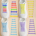 16pcs/lot Silicone Shoelaces No Tie Shoelaces 12 Colors Elastic Lace Shoelace Creative Lazy Silicone Laces Rubber Lace