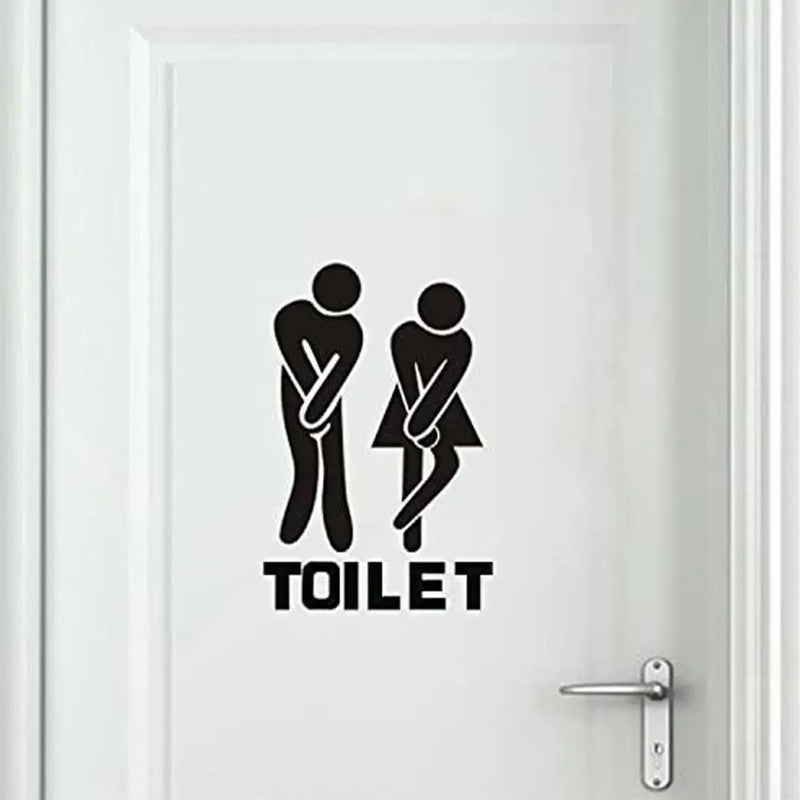 Creative Funny Toilet Wall/Door Stickers Bathroom Decoration Waterproof Decals Vinyl Wallpaper Poster Home Decor The Wall O E0O8