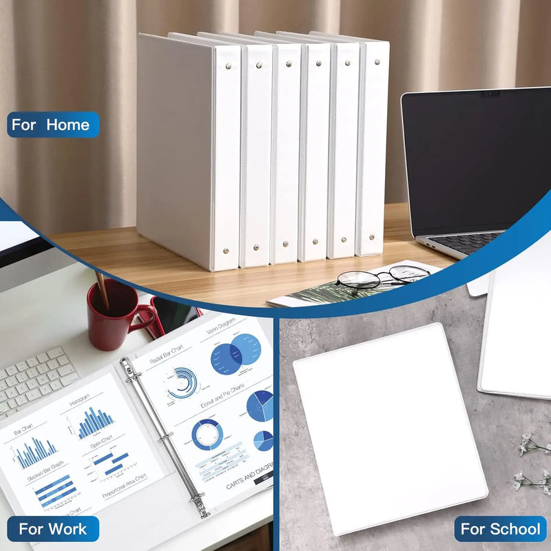 1-inch 3 Ring Binder with 2 Interior Pockets, for A4 Letter Size 8.5'' x 11''Paper,Versatile Binders for Office, Home and School
