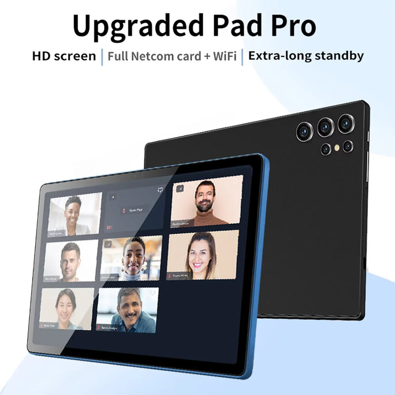 2026 New Upgraded Pad 10.1 Inch Android Tablet HD Display Octa Core 4GB RAM 64GB ROM Dual Phone Call WiFi Google Play Tablet PC