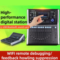 High Performance 12 Channel Digital Audio Mixer Bluetooth Sound Controller Professional DJ Console for Stage Studio Live