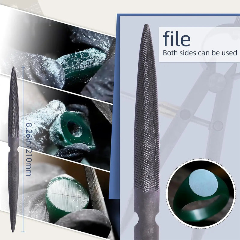 Professional Jewelry Wax Carving Kit with Ring Molds Saw Files and Lost Wax Casting Tools for Ring Making
