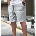 Men's Simple Solid Color Drawstring Belt Shorts, Casual | SAMAG