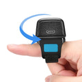 QR Code 1D/2D Ring Scanner Wearable Scanner Finger Barcode Reader Bluetooth Barcode Scanner Portable Bar code Scanner PDF Code