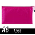 A4/A6 Pencil Bag Zipper Pouch Document Puzzle Bag Waterproof Zip File Folders Pencil Case Storage Bags School Office Supplies