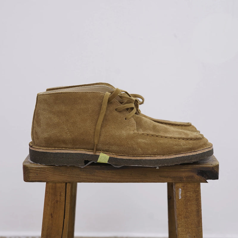 Goodyear Sutures Leather Chukka Boots Classic 007 James Bond Style Wallabee Shoes Vintage Boots Hand Made Stitching Footwear