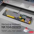 AJAZZ NK104 Mechanical Keyboard Wired Dual-Injection Keycaps 104 Hot-Swapping LED Hybrid Backlight Gamer Keyboard for Laptop PC