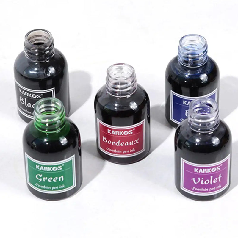 30ml Pure Colorful Fountain Pen Ink Universal Refill No Clogging Smooth Writing Ink Stationery for School Office Daily Writing ﻿