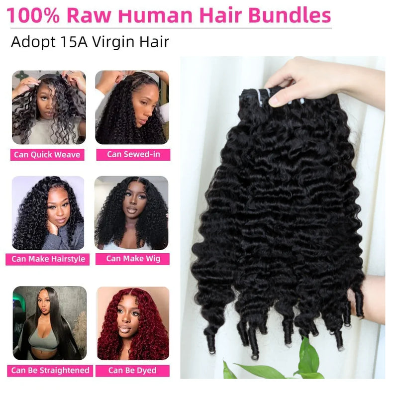 Burmese Curly Hair Bundles 15A Burmese Virgin Raw Human Hair Bundles Unprocessed Weaving Water Wave Curly Hair Extensions