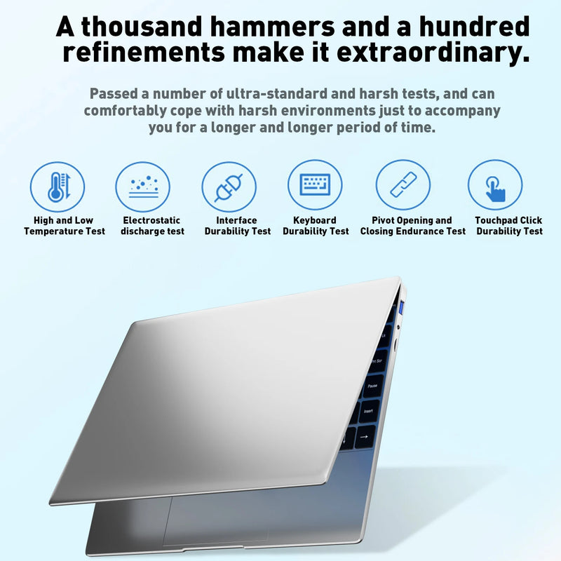 LENO 14.1"Laptop 16GB RAM 2TB SSD Windows 11 Intel N3700 Ultra Slim Notebook Gamer 1920*1080  Display Office Study Computer PC