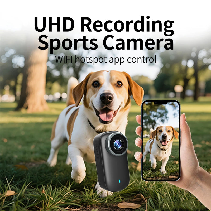 ANSVICAM 4K Wifi Mini Sports Camera POV Magnetic Thumb Action Camera Helmet Motorcycle Waterproof  Body Video Vlogging Cameras