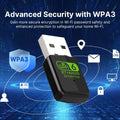 Wifi 6 Adapter AX600/AX300 Bluetooth5.4 Usb 2.4G/5Ghz Antena PC Laptop Dongle 802.11ax Wireless Network - Visuel 6 | SAMAG